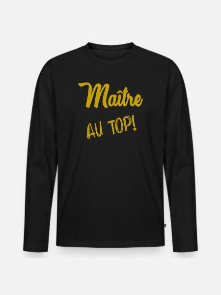 MASTER. MASTER - Men's Premium Organic Long Sleeve Shirt - black