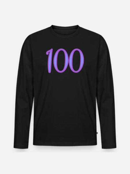 100 - T-shirt manches longues Premium bio Homme - noir