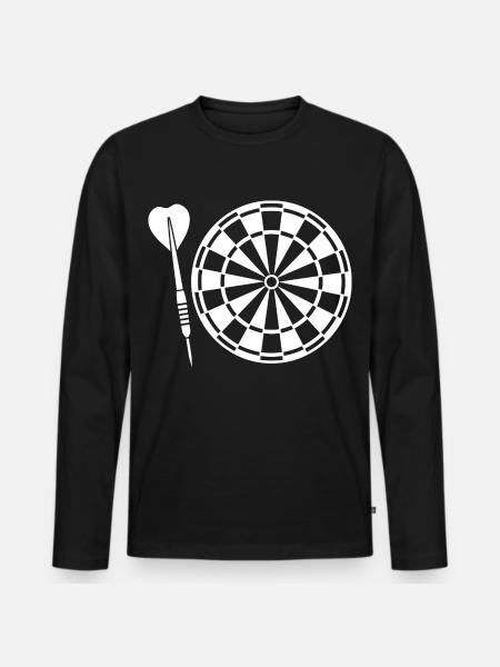 Dart playerDarter Dart Darten - Männer Premium Bio Langarmshirt - Schwarz