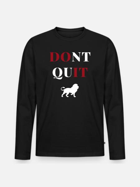 N’abandonnez pas Lion Heart - T-shirt manches longues Premium bio Homme - noir