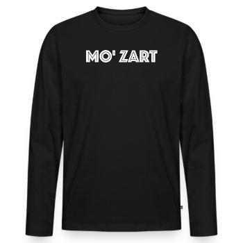 Mozart Wolfgang Amadeus - T-shirt manches longues Premium bio Homme - noir - Devant - Nico (187cm)