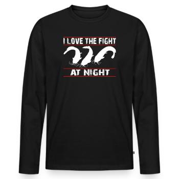 I fish catfish - catfish angler - Men's Premium Organic Long Sleeve Shirt - black - Front - Nico (187cm)