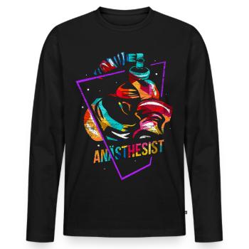 Wachsamer Anästhesist Aufwachraum - Männer Premium Bio Langarmshirt - Schwarz - Vorne - Nico (187cm)