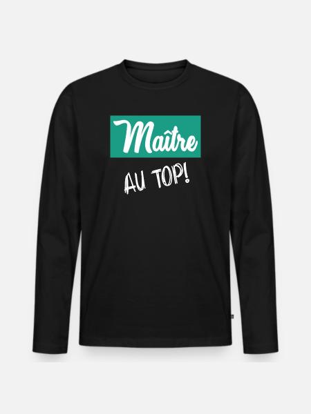 MASTER. MASTER - Men's Premium Organic Long Sleeve Shirt - black