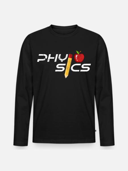 physicist - Men's Premium Organic Long Sleeve Shirt - black