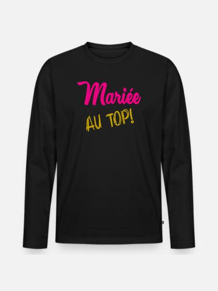 I CAN'T I'M MARRIED - Men's Premium Organic Long Sleeve Shirt - black