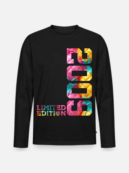 17TH BIRTHDAY LIMITED EDITION 2009 - Men's Premium Organic Long Sleeve Shirt - black