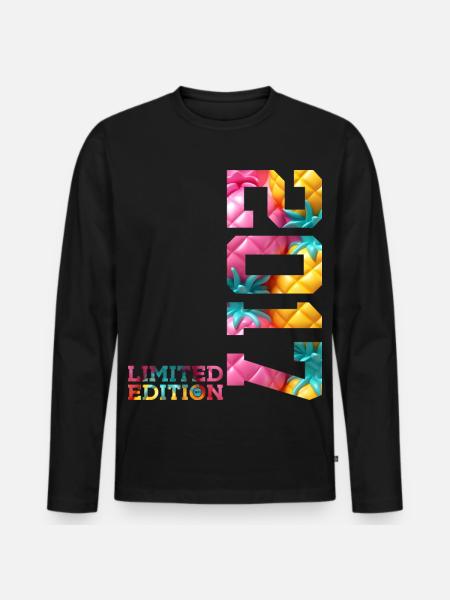 9TH BIRTHDAY LIMITED EDITION 2017 - Men's Premium Organic Long Sleeve Shirt - black