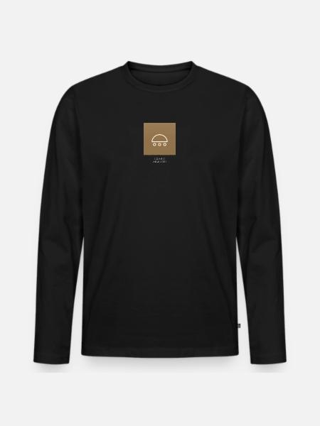 Leonardo Panzerwagen - Männer Premium Bio Langarmshirt - Schwarz