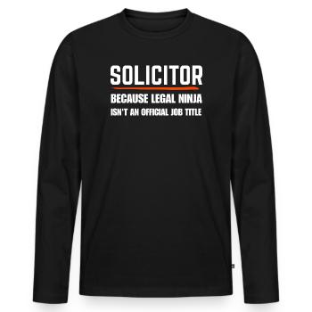 Lustiges Rechtsgeschenk des Anwalts - Männer Premium Bio Langarmshirt - Schwarz - Vorne - Nico (187cm)