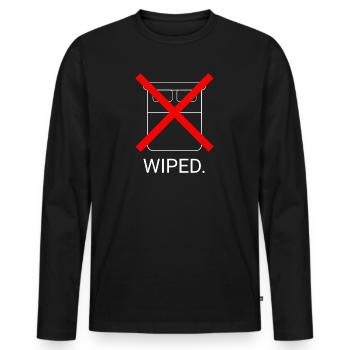 Minimalist Wiped Gaming Design - Männer Premium Bio Langarmshirt - Schwarz - Vorne - Nico (187cm)