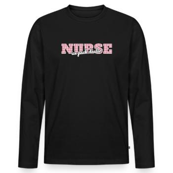 Cold Pack Dealer Schul-Krankenschwester-Gesundheitsbüro - Männer Premium Bio Langarmshirt - Schwarz - Vorne - Nico (187cm)