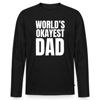 Der beste Vater der Welt – lustiges Zitat - Männer Premium Bio Langarmshirt - Schwarz - Vorne - Nico (187cm)