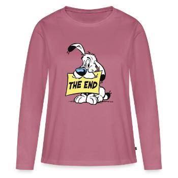 Asterix & Obelix - Idefix 'The End' - Frauen Premium Bio Langarmshirt - Mauve - Vorne - Julia (174cm)