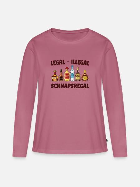Legal - Illegal - Schnapsregal - Frauen Premium Bio Langarmshirt - Mauve
