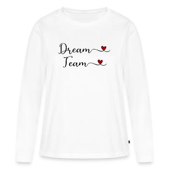 Équipe de rêve - T-shirt manches longues Premium bio Femme - blanc - Devant - Julia (174cm)