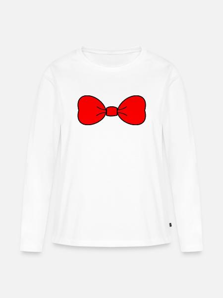 KNOTEN. KRAWATTE - Frauen Premium Bio Langarmshirt - Weiß
