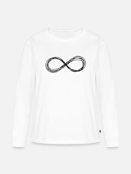 Unendlichkeit - Frauen Premium Bio Langarmshirt - Weiß