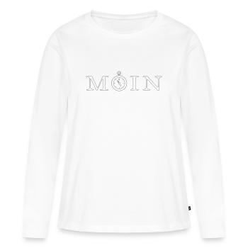 Moin - Frauen Premium Bio Langarmshirt - Weiß - Vorne - Julia (174cm)