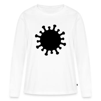 Corona-Virus-Symbol - Frauen Premium Bio Langarmshirt - Weiß - Vorne - Julia (174cm)