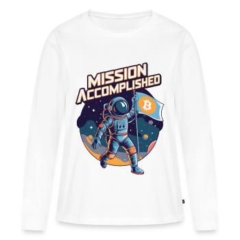 Mission accomplie - T-shirt manches longues Premium bio Femme - blanc - Devant - Julia (174cm)