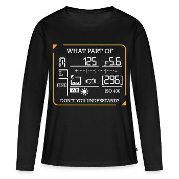 Fotograf - Frauen Premium Bio Langarmshirt - Schwarz - Vorne - Julia (174cm)
