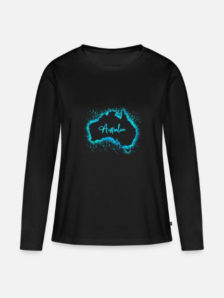 Australien - Frauen Premium Bio Langarmshirt - Schwarz