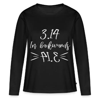 science - T-shirt manches longues Premium bio Femme - noir - Devant - Julia (174cm)