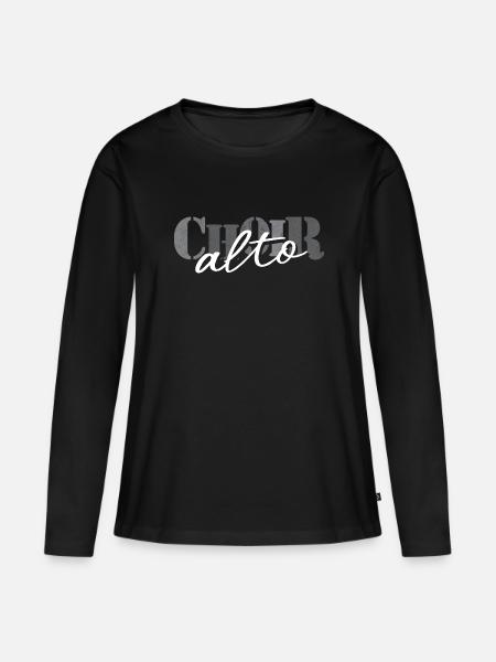 Choir -Alto singer - Frauen Premium Bio Langarmshirt - Schwarz