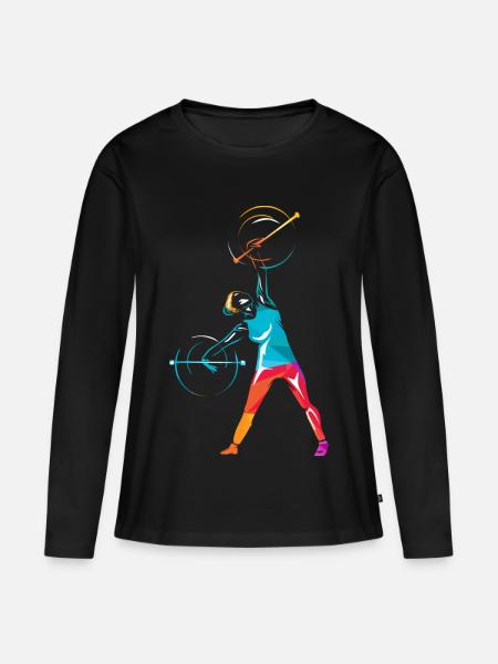 Eleganter Majorettenstab Showauftritt - Frauen Premium Bio Langarmshirt - Schwarz