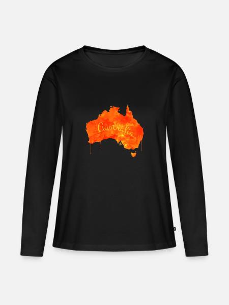 Australien - Frauen Premium Bio Langarmshirt - Schwarz