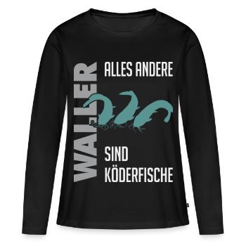 Wels fischen Kampf mit dem starken Wels - Frauen Premium Bio Langarmshirt - Schwarz - Vorne - Julia (174cm)