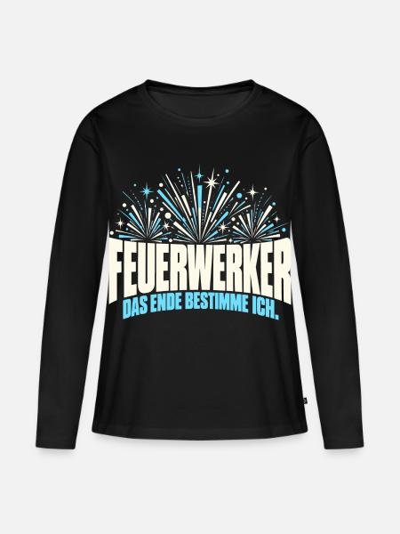 Feuerwerker – Das Ende bestimme ich - Frauen Premium Bio Langarmshirt - Schwarz