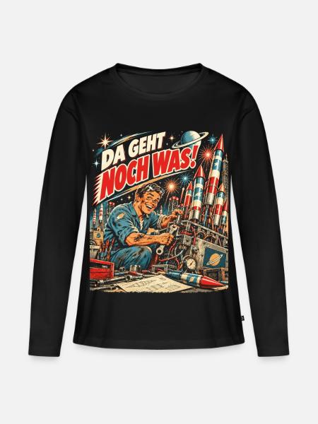 Da geht noch was – Feuerwerk - Frauen Premium Bio Langarmshirt - Schwarz