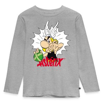 Asterix & Obelix Weg Von Meinem Zaubertrank - Kinder Premium Bio Langarmshirt - Grau meliert - Vorne - AI Model Kid Female (0cm)