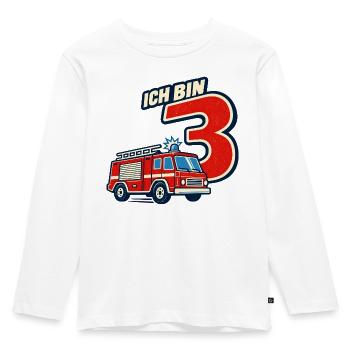3. Geburtstag Feuerwehr - Kinder Premium Bio Langarmshirt - Weiß - Vorne - AI Model Kid Female (0cm)