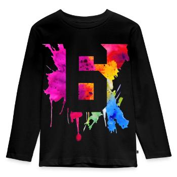 6 JAHRE 6. GEBURTSTAG - Kinder Premium Bio Langarmshirt - Schwarz - Vorne - AI Model Kid Male (0cm)