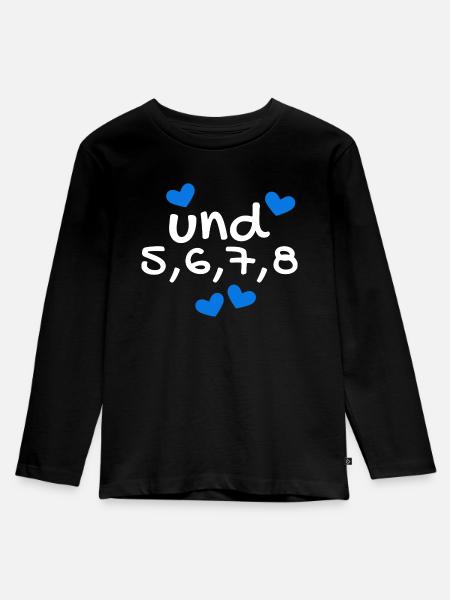 Tanzen Tanz Tanzkurs Rhythmus - Kinder Premium Bio Langarmshirt - Schwarz