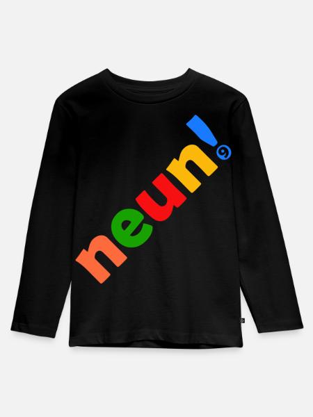 NEUN 9 JAHRE 9. GEBURTSTAG - Kinder Premium Bio Langarmshirt - Schwarz
