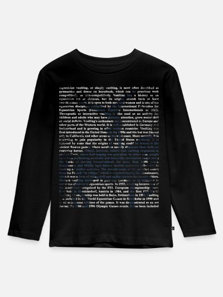 Akrobatisches Voltigieren Mannschaft - Kinder Premium Bio Langarmshirt - Schwarz