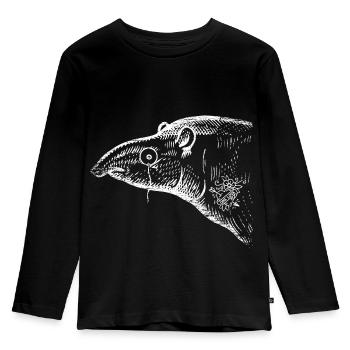 Rätselhafter Tapir Dschungeltier - Kinder Premium Bio Langarmshirt - Schwarz - Vorne - AI Model Kid Male (0cm)