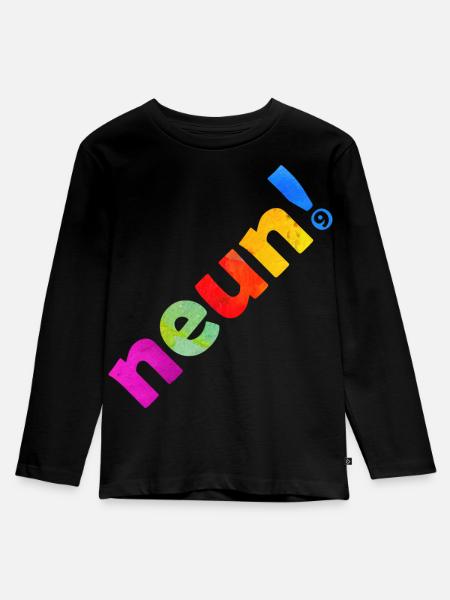 NEUN 9 JAHRE 9. GEBURTSTAG - Kinder Premium Bio Langarmshirt - Schwarz
