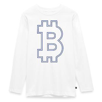Bitcoin bitcoin BITCOIN Bitcoin - Teenager Premium Bio Langarmshirt - Weiß - Vorne - AI Model Kid Female (0cm)