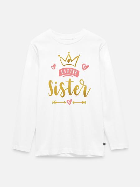 Little Sister Announcement – Baby & Kids Clothes - Teenager Premium Organic Long Sleeve Shirt - white