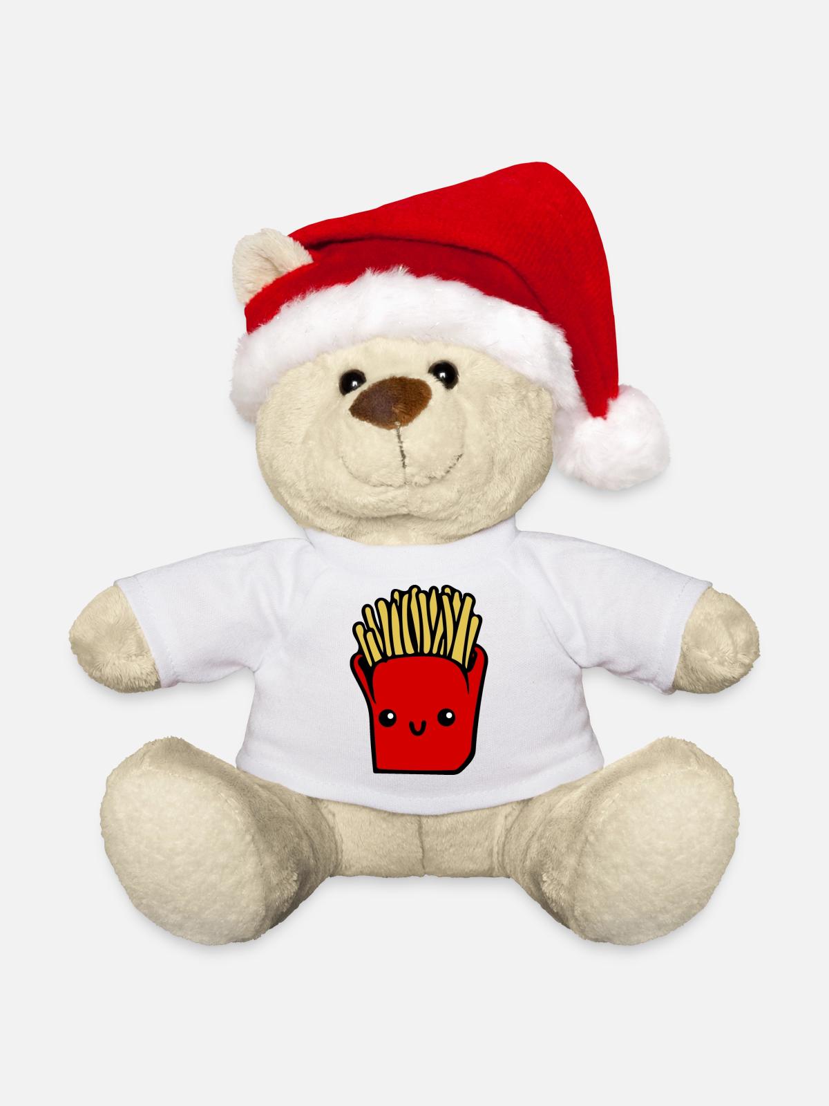 Pommes - Weihnachtsteddy - Weiß - Vorne