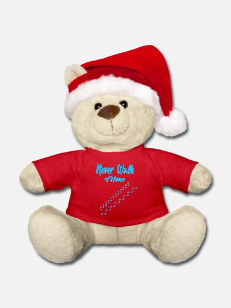 Never walk alone - Weihnachtsteddy - Rot