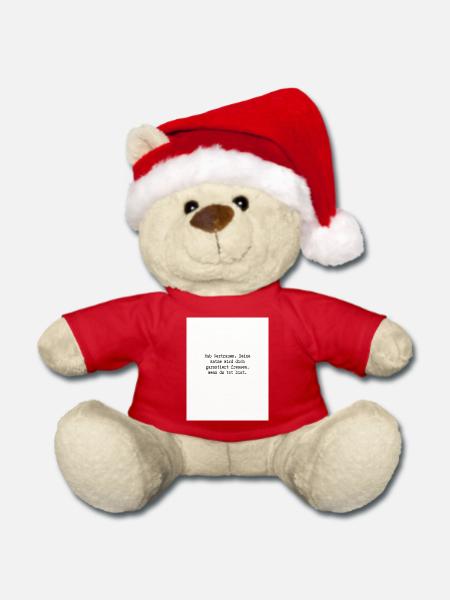 Hab Vertrauen - Weihnachtsteddy - Rot