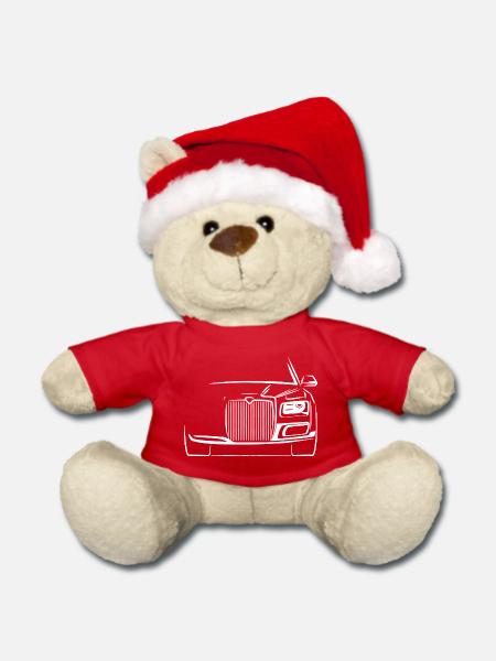 Aurus Dubai weiß - Weihnachtsteddy - Rot