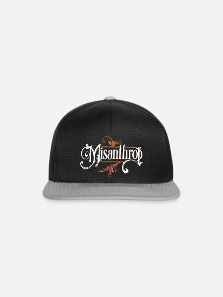 Misanthrop Ornamentenschrift - Snapback Cap - Schwarz/Grau