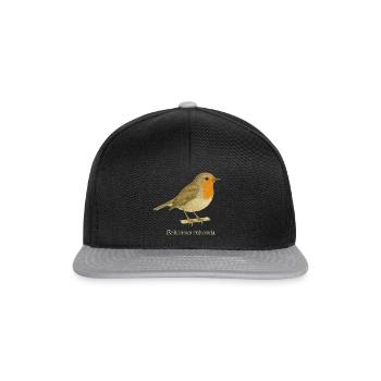 Rotkehlchen - Snapback Cap - Schwarz/Grau - Vorne